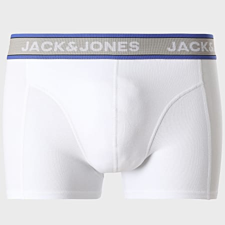 Jack And Jones - Lot De 7 Boxers Hudson Solid Blanc Noir Gris Chiné Bleu Ciel Bleu Roi