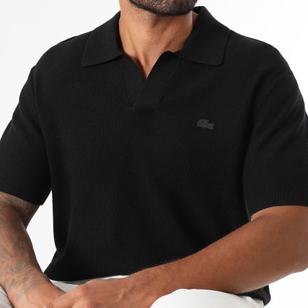 Lacoste Polo Manches Courtes Col V Regular Fit Logo Brodé