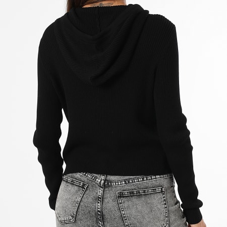 Only - Chaleco con Capucha Cremallera Mujer Louise Negro