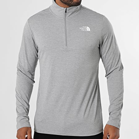 The North Face - Flashdry Lightweight Zip Neck Sweat A8949 Heather
