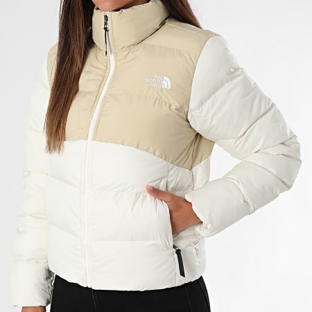 The North Face - Saikuru Chaqueta de pluma para mujer A89JD Blanco Beige