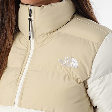 The North Face - Saikuru Chaqueta de pluma para mujer A89JD Blanco Beige