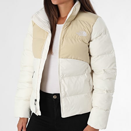 The North Face - Saikuru Chaqueta de pluma para mujer A89JD Blanco Beige