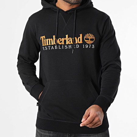 Timberland Logotipo bordado Sudadera con capucha A5MX8 Negro Ryses