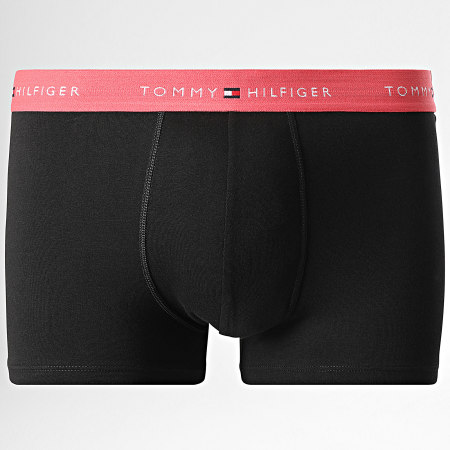 Tommy Hilfiger - Lot De 3 Boxers 2763 Noir Bleu Marine Bleu Clair Rose