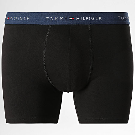 Tommy Hilfiger - Lot De 3 Boxers 2765 Noir Bleu Marine Bleu Clair Rose