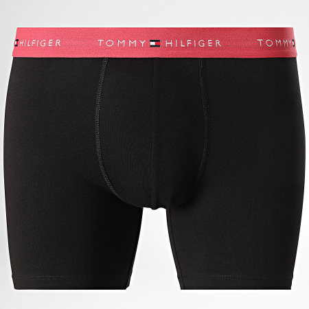 Tommy Hilfiger - Lot De 3 Boxers 2765 Noir Bleu Marine Bleu Clair Rose