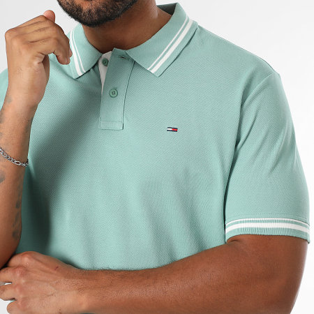 Tommy Jeans - Polo Manches Courtes Tipped 1846 Vert
