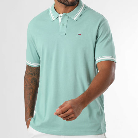 Tommy Jeans - Polo Manches Courtes Tipped 1846 Vert