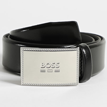 BOSS - Cinturón Jinko 50553275 Negro Plata