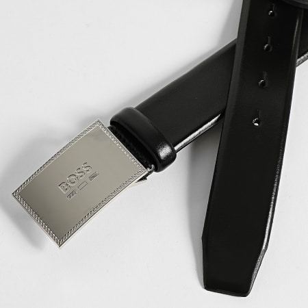 BOSS - Cinturón Jinko 50553275 Negro Plata