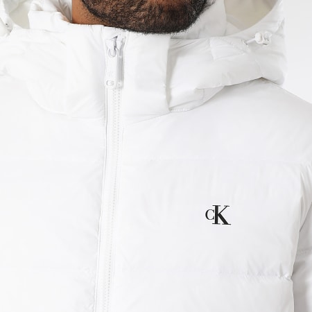 Calvin Klein - Doudoune Capuche RC518 Blanc
