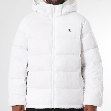 Calvin Klein - Doudoune Capuche RC518 Blanc