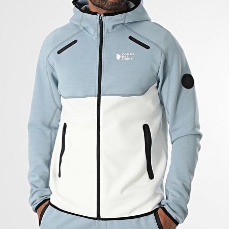 Comme Des Loups - Keyzer Survetement Set White Light Blue