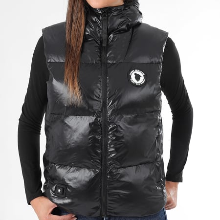 Comme Des Loups - Consolador sin mangas con capucha Tokyo negro para mujer