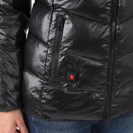 Comme Des Loups - Chaqueta de abrigo con capucha para mujer Amel Negro