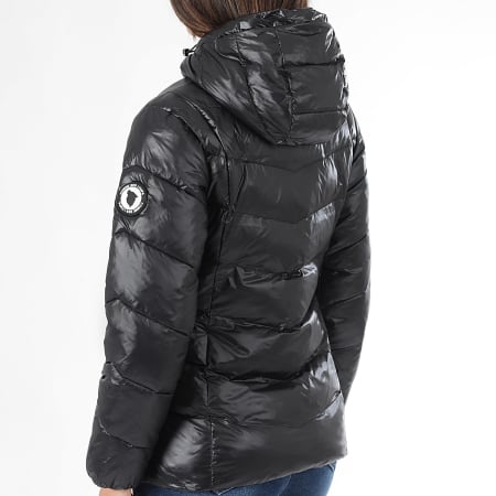 Comme Des Loups - Chaqueta de abrigo con capucha para mujer Amel Negro