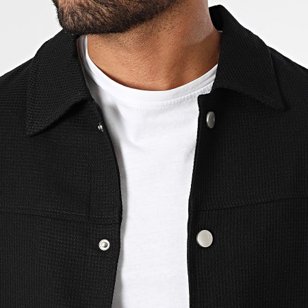 Frilivin - Conjunto de chaqueta y pantalón texturizado P35 Negro