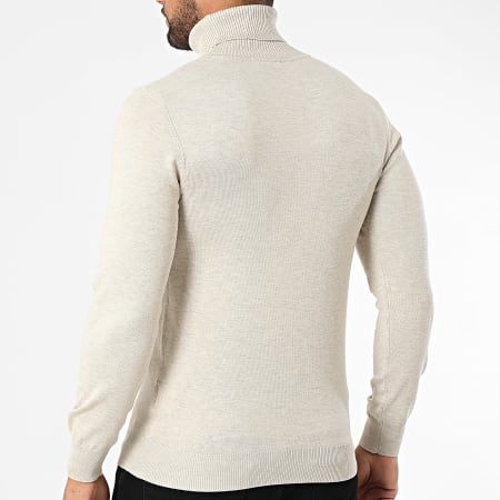 Frilivin - Jersey de cuello alto 001 Beige Chiné