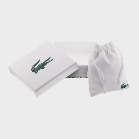 Lacoste - Zilver Gegraveerde Krokodil Logo Halsketting