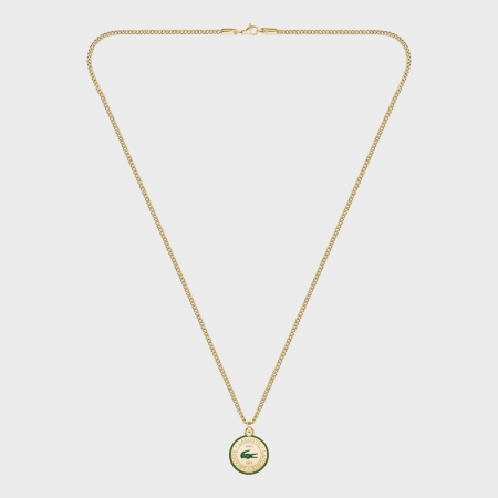 Lacoste - Collier Vigor Logo Crocodile Doré