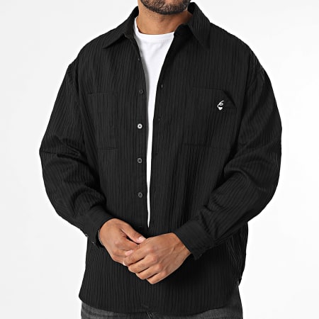 Sixth June - Camicia Testurizzata Oversize Grande 854 Nero