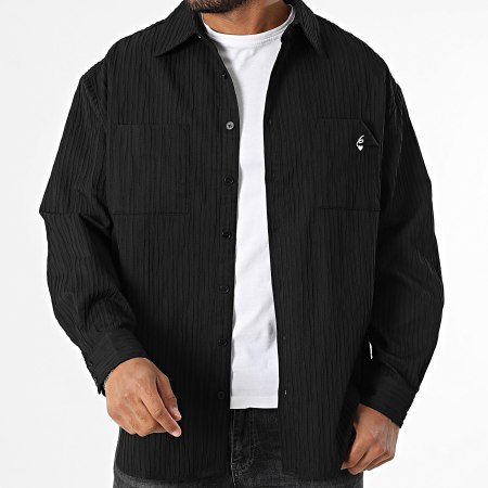 Sixth June - Camicia Testurizzata Oversize Grande 854 Nero