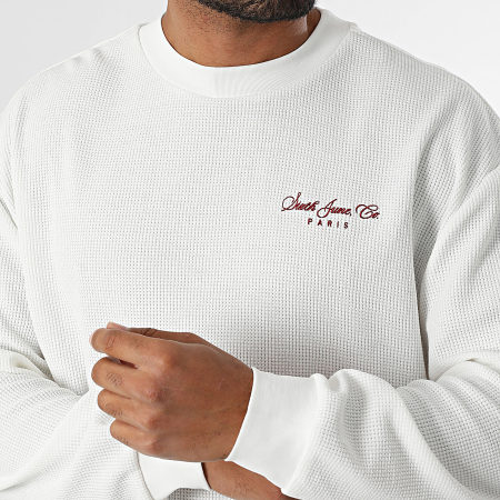 Sixth June - Sudadera Crewneck Texturizada Oversize Grande 860 Beige Claro