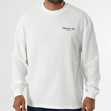 Sixth June - Sudadera Crewneck Texturizada Oversize Grande 860 Beige Claro