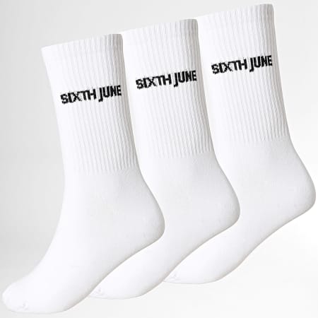 Sixth June - Lote de 3 pares de calcetines blancos 624