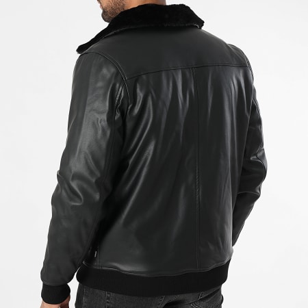 Tiffosi - Veste Col Fourrure Simili Cuir Purcell 10063282 Noir