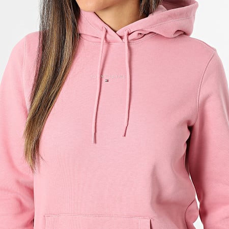 Tommy Jeans - Sweat Capuche Femme Linear 1963 Rose