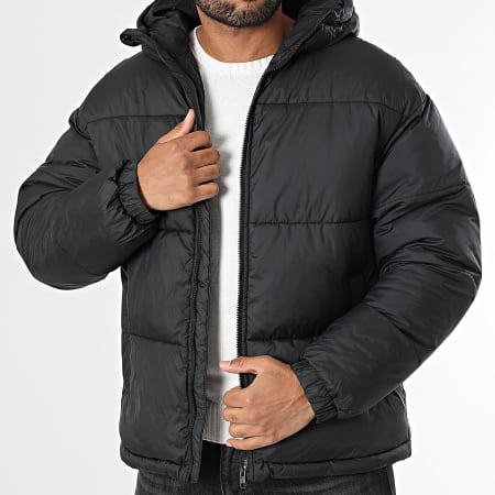 Urban Classics - Chaqueta con capucha y cremallera TB7257 Negro
