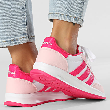 Adidas Performance - Run 70s 2.0 Zapatillas Mujer JR8430 Calzado Blanco Shock Rosa Claro