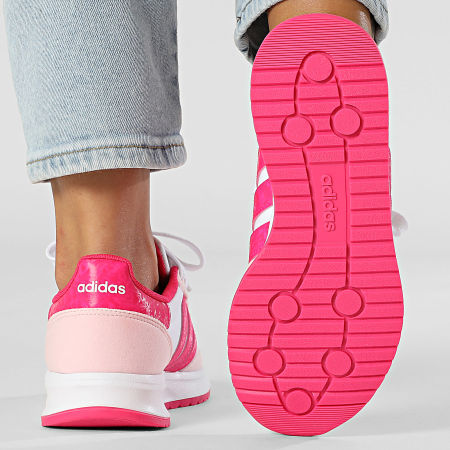Adidas Performance - Run 70s 2.0 Zapatillas Mujer JR8430 Calzado Blanco Shock Rosa Claro