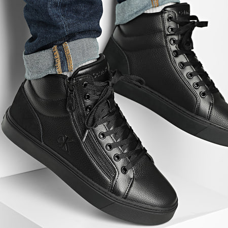 Calvin Klein - Baskets Montantes Classic Cup Mid Laceup Zip 1428 Triple Black