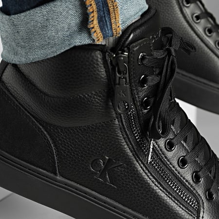 Calvin Klein - Baskets Montantes Classic Cup Mid Laceup Zip 1428 Triple Black