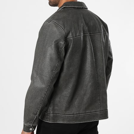 Jack And Jones - Veste Zippée Simili Cuir Casablanca Noir