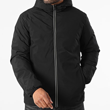 Jack And Jones - Veste Capuche Zippée Réversible Brook Noir Vert Kaki