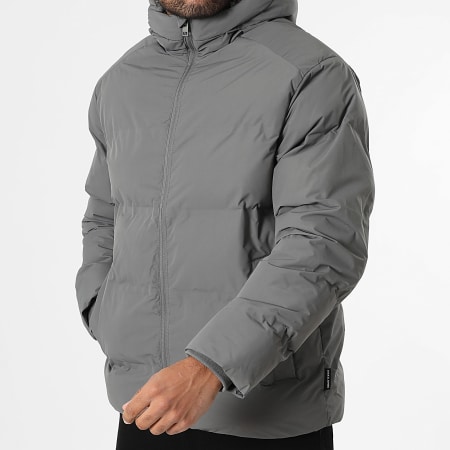 Jack And Jones - Doudoune Capuche Zippée Soho Gris Anthracite