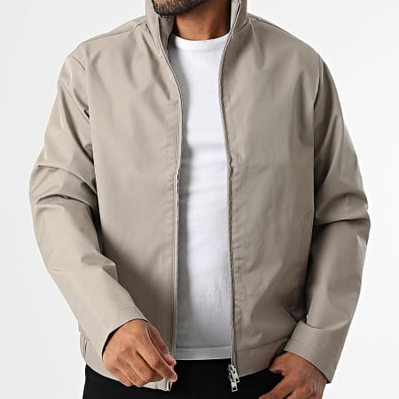 JJ Rebel - Veste Zippée Unie Kaban Harrington Beige