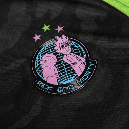 Rick Et Morty - Maillot Collector Jersey 13 Noir Vert Bleu Clair Rose