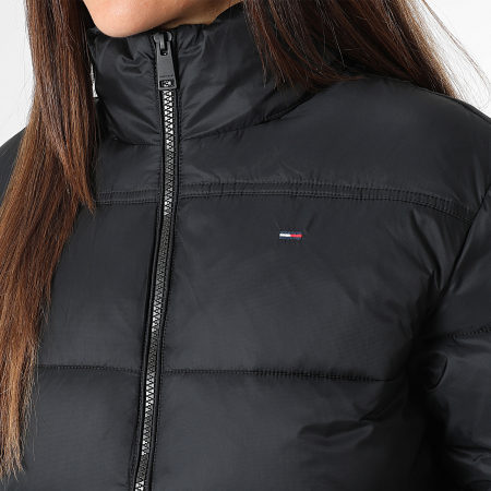 Tommy Jeans - Edredón con capucha para mujer Essential 1619 Negro con cremallera