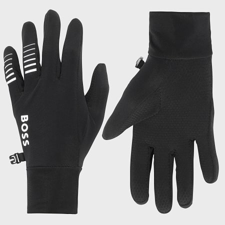 BOSS - Guantes de running 50548925 Reflectantes Negro