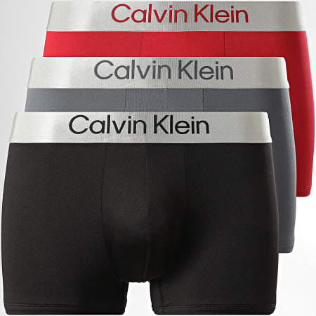 Calvin Klein - Juego De 3 Boxers NB4269 Negro Gris Rojo