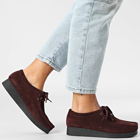 Clarks - Wallabee Evosh Merlot Suede Zapatos Mujer