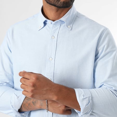 LBO - Lote de 2 Camisas Oxford Manga Larga 0011 0010 Rosa Celeste