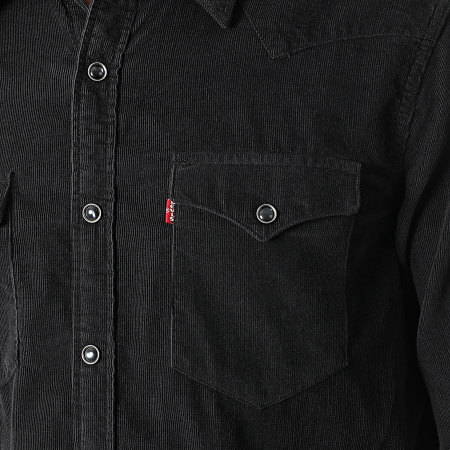 Levi's - Camisa de manga larga de canalé 85744 Negro