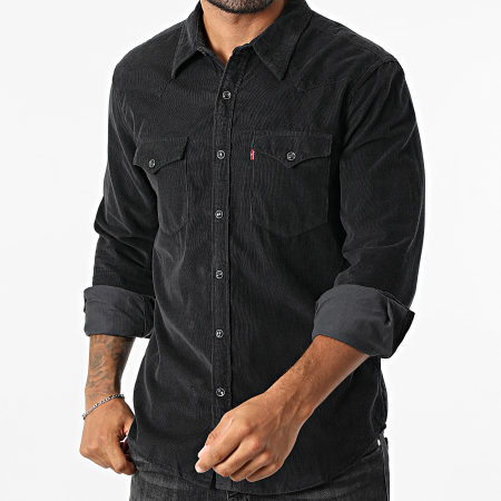 Levi's - Camisa de manga larga de canalé 85744 Negro