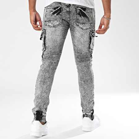 MTX - Pantalon Cargo Jean Slim 017 Gris Chiné